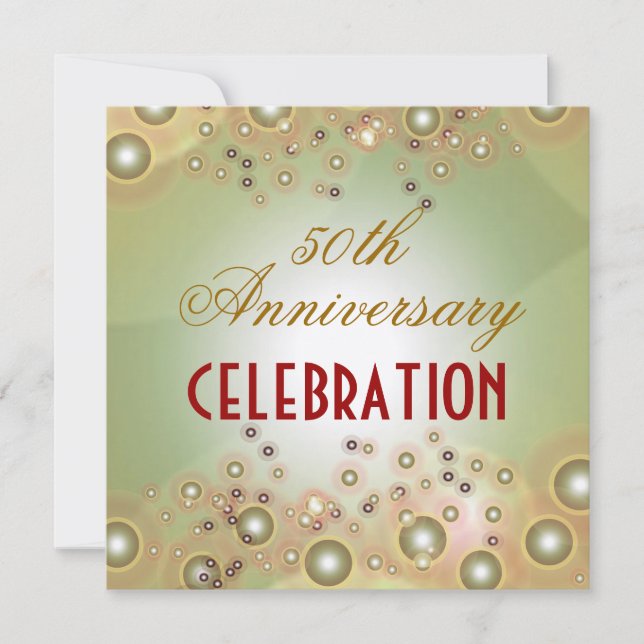 Convites de aniversário de casamento de 50 anos DI (Frente)