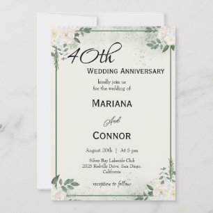 Convites de Aniversário de Casamento de na moda Gr