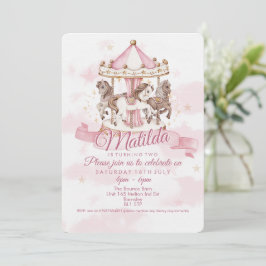 🎠✨ Convites de Aniversário de Cavalo de Carrusel