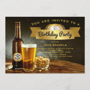 Convites de Aniversário de Cerveja para Qualquer N