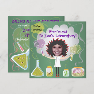 Convites de aniversário de Cientista Loucos