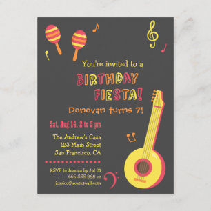 Convites de Aniversário de Crianças Festa Mexicana