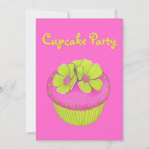 Convites de Aniversário de Cupcake~Personalize!