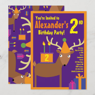 Convites de aniversário de Deer Animal Kid