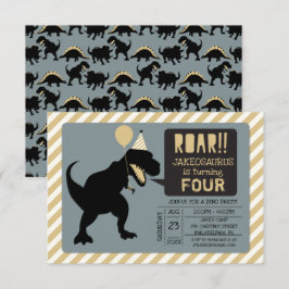Convites de aniversário de dinossauro