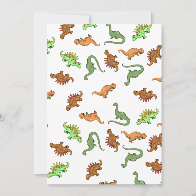 Convites de Aniversário de Dinossauro para Criança (Frente)