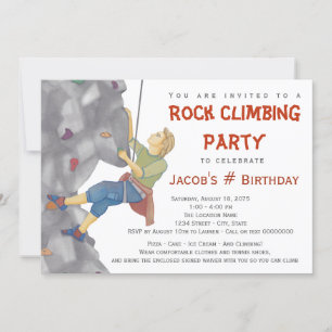 Convites de Aniversário de Escalada para Adolescen