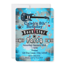 Convites de Aniversário de Estrela do Rock para Me