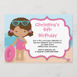 Convites de aniversário de Festas de Praia de Meni