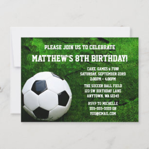 Convites de aniversário de futebol
