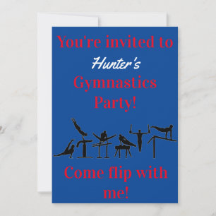 Convites de aniversário de ginástica