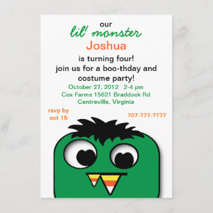 Convites de aniversário de Halloween para Crianças