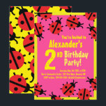 Convites de aniversário de Lady Bug Animal Kid<br><div class="desc">Quem não ama um inseto que está aqui para a festa? Estes convites adoráveis são perfeitos para a rua, segundo, 3º, 4º, 5, 6 ou festa de aniversário do seu filho! Ou, só para qualquer evento de amantes de inseto! Também funciona como excelente para um inseto, primavera ou festa temerária...</div>