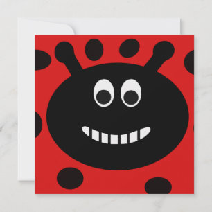 Convites de aniversário de Lady Bug Childrens