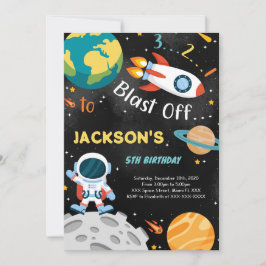 Convites de Aniversário de Menino Espacial