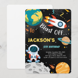 Convites de Aniversário de Menino Espacial
