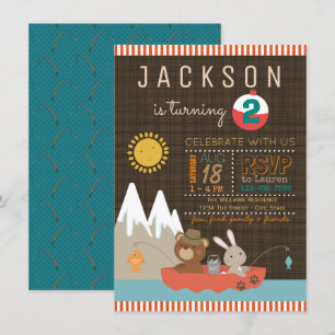 Convites de Aniversário de Meninos Pescando