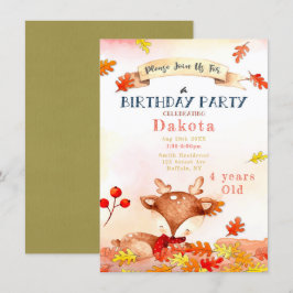 Convites de aniversário de outono de cervejas