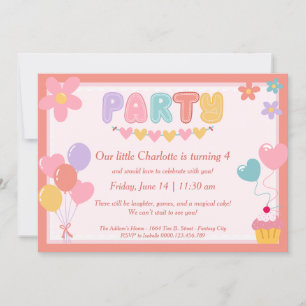 Convites de aniversário de Pastel - Impressos ou D