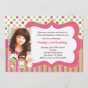 Convites de aniversário de Pedicure Spa Manicure