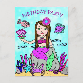 Convites de Aniversário de Sereia Bonita
