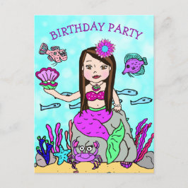 Convites de Aniversário de Sereia Bonita