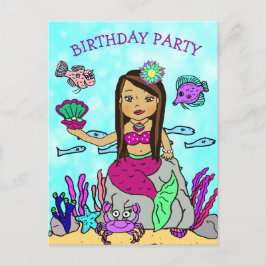 Convites de Aniversário de Sereia Bonita