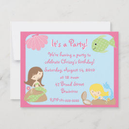 Convites de aniversário de Sereia KRW