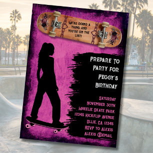 Convites de Aniversário de Skater "Shred Like a Gi