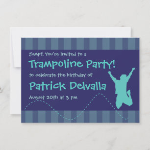 Convites de aniversário de Trampoline Diversos -