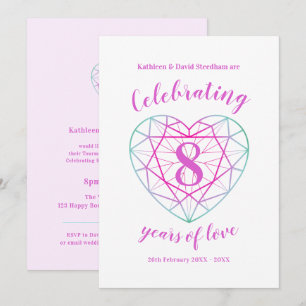 Convites de aniversário de Turmalina 8 anos de amo