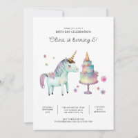 Convites de Aniversário de Unicórnio Arco-íris