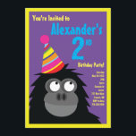 Convites de aniversário do Ape Animal Kid<br><div class="desc">Quem não ama um Ape num chapéu de festa?  Estes convites adoráveis são perfeitos para a festa de aniversário,  segundo,  3º,  4º,  5,  6 ou 7 do seu filho!  Ou para qualquer evento de amantes de gorila!  Também funciona excelente para um zoo,  safari ou festa temida de animais!</div>