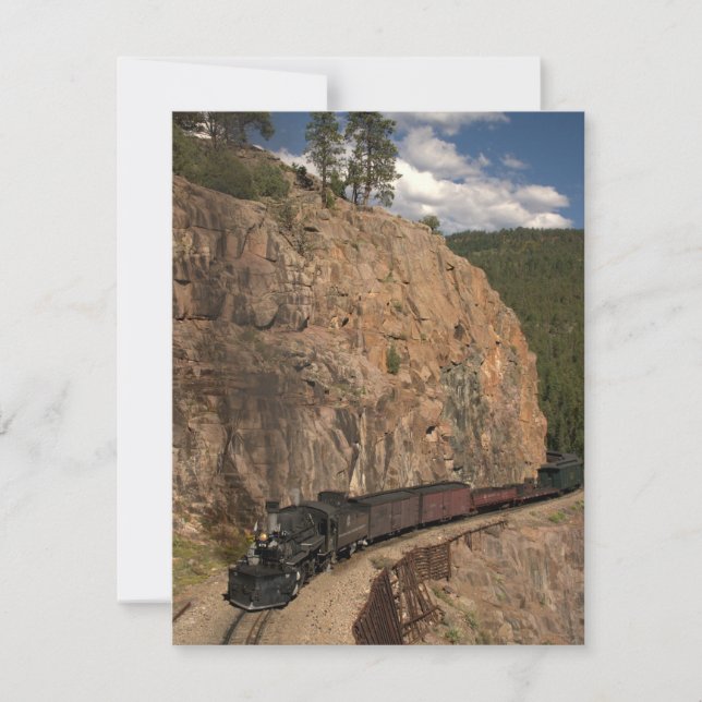 Convites de aniversário do comboio a vapor (Frente)