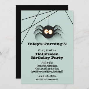 Convites de aniversário do Dia das Bruxas de Aranh