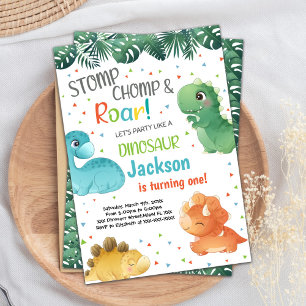 Convites de Aniversário do Dinossauro
