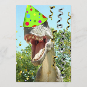 Convites de Aniversário do Dinossauro T-Rex