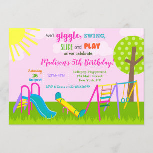 Convites de Aniversário do Parque Infantil