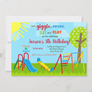 Convites de Aniversário do Parque Infantil