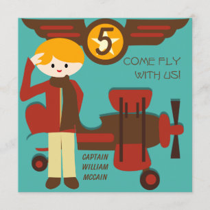 Convites de Aniversário do Piloto de Meninos Llon