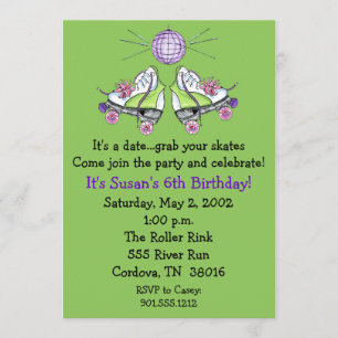 Convites de Aniversário do Skate Cilindro