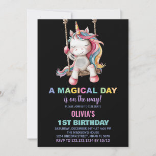 Convites de Aniversário do Unicorn