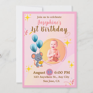 Convites de Aniversário Fofos para Meninas