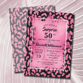 Convites de aniversário-leopardo