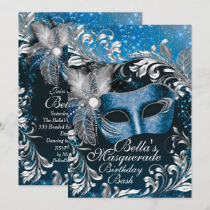 Convites de aniversário mascarada