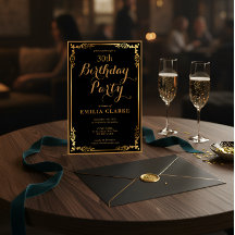 Convites de Aniversário Modernos e Sofisticados pa