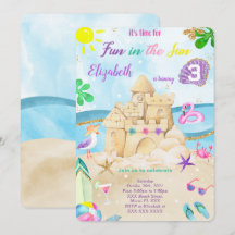Convites de Aniversário na Praia
