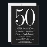 Convites de Aniversário para Adultos Pretos e Bran<br><div class="desc">Um simples e moderno convite de aniversário preto e branco para o marco ou qualquer aniversário de idade. Este convite é para qualquer idade,  incluindo marcos: 18º 21rua 30 35º 45º 45º 50º 55º 60º 65º 70 75º 80 85º 90 65º</div>