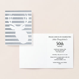 Convites de Aniversário para Caça de Folha de Mão 