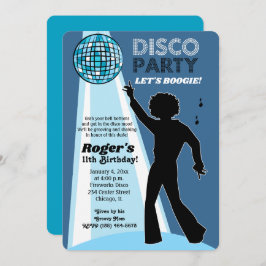 Convites de aniversário para dança do Disco Party